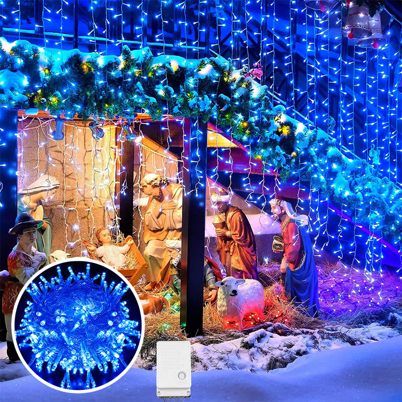 Kidman - 39 ampoules DEL à DEL de 39 po avec guirlandes de lumières d'Halloween, Bleu
