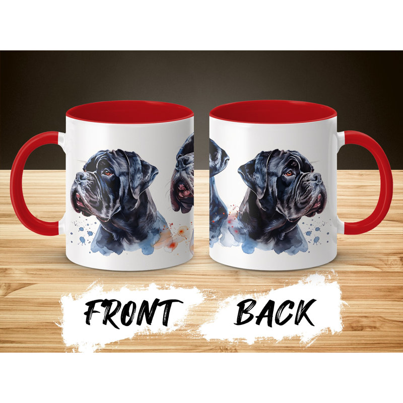 Ceramic Coffee Mug, Red, 3