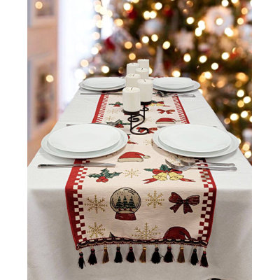 Chemin de table Classic Christmas Ornaments F07M5-10A