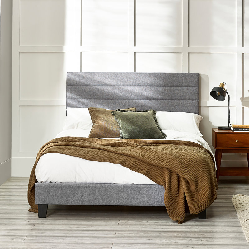 Osawatomie Upholstered Bed, Single (3')
