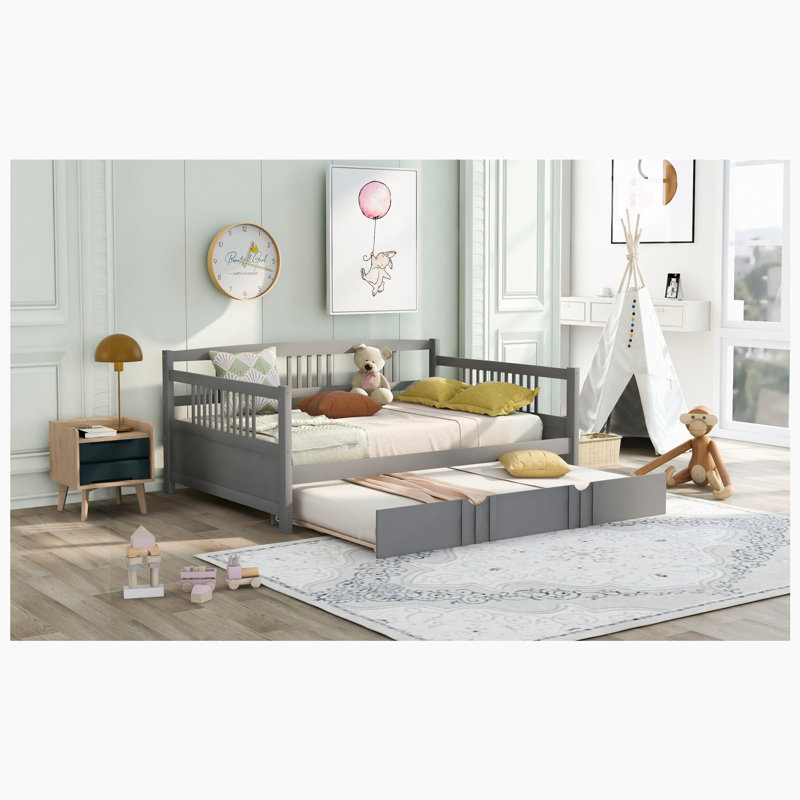Westerley Solid Wood Daybed, Gray, Full