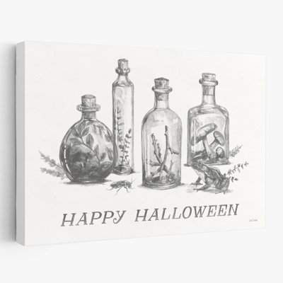 Spooky Halloween I - N / B noir et blanc, bouteille, art