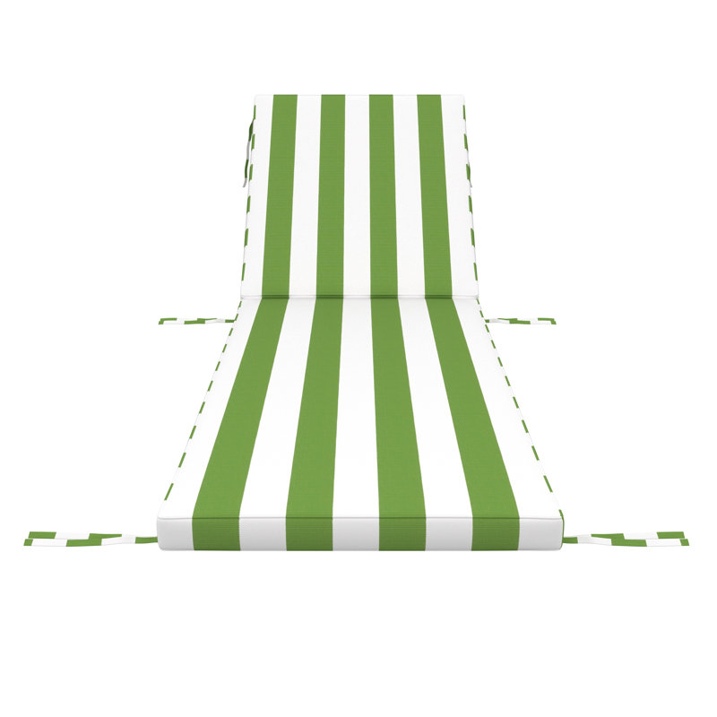 Outdoor Chaise Cushion With Sunbrella Fabric, 24" W x 73" D, Sunbrella® Refuge Garden