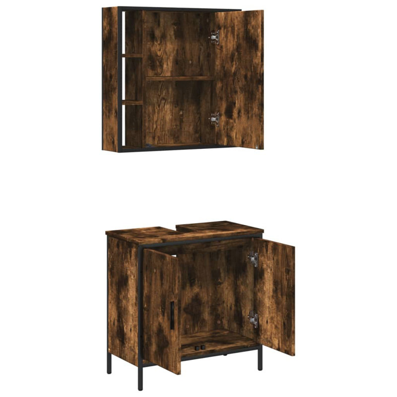 Abryl Bathroom Furniture Suite, Smoked Oak