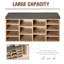 14 Pair Shoe Storage Bench-677079351