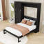 Grand lit escamotable avec garde-robe de rangement et 2 tiroirs-139915971