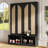 Hall Tree With 4 Rattan Doors, 6 Hooks And Adjustable Shelf-1597378397