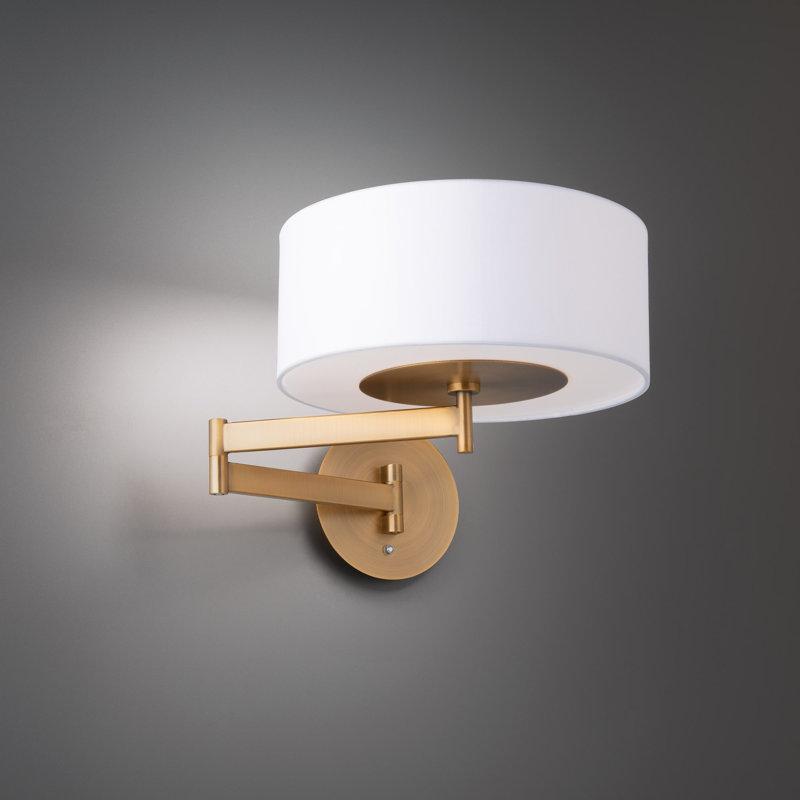 Brookport 1 - Light LED Swing Arm, Aged Brass