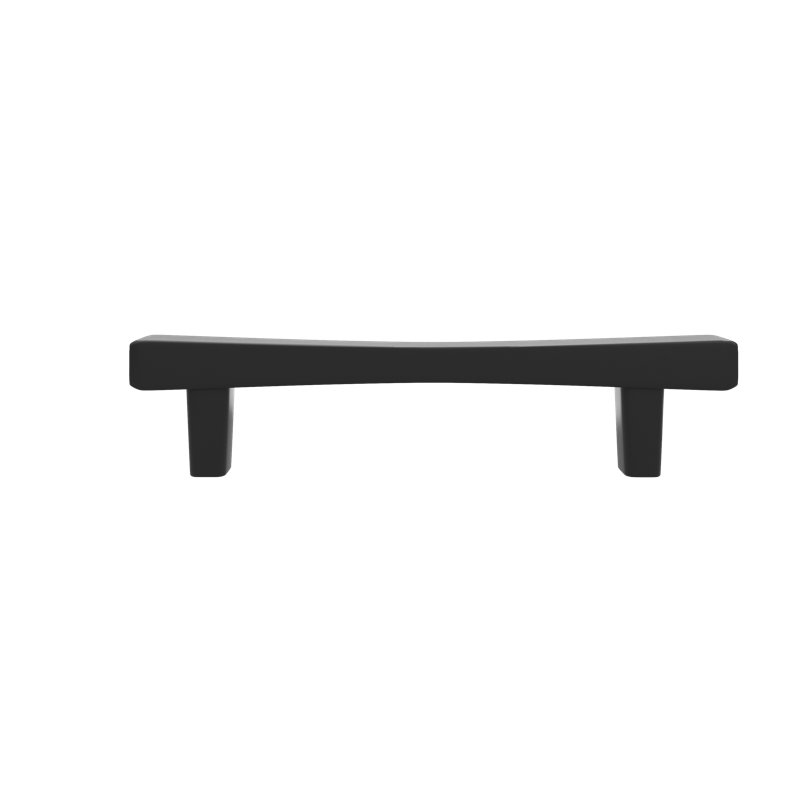 Poignée barre diamantée fuselée, Noir mat, 4"