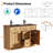 48" Modern Farmhouse Double Sink Bathroom Vanity With Resin Sink Top, Natural Wood Tune, Assembly Required-455080003-455080000