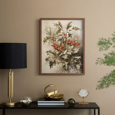 «Christmas Holiday Art DCCXII», reproduction d'art encadrée - bois massif
