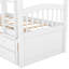 Lit simple au-dessus d'un lit superposé blanc avec lit gigogne et 3 tiroirs - option de chambre à coucher de qualité