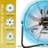 Heavy Duty Shroud Fan In Yellow With IP 44 Enclosed Powerful 1/4 Motor, High Velocity Air Circulator