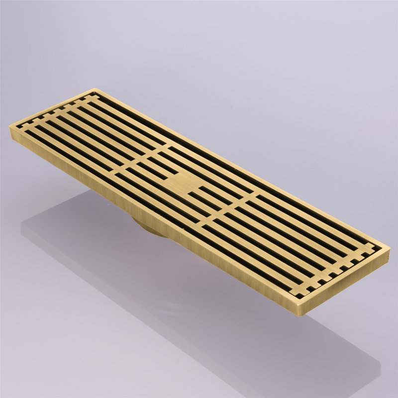 12'' W Linear Grid, Brushed Gold