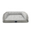 Lit orthopédique matelassé pour chat et chien Serta, gris, très grand