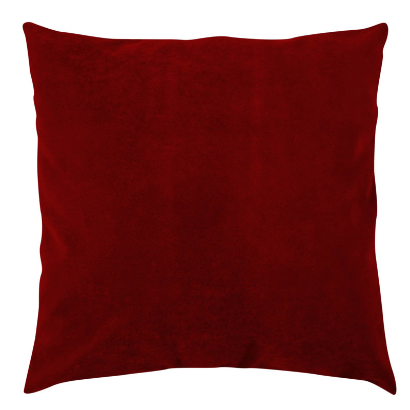 Coussin rouge de qualité supérieure, 16,9 po x 16,9 po | 100% polyester, lavable et repassable, fermeture à glissière dissimulée, rembourrage en silicone | Doux et confortable pour la décoration intérieure, parfait pour un canapé, une chaise ou une chambre à coucher, durable et élégant