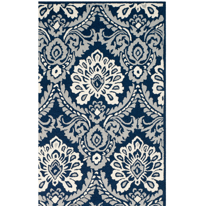 Tansy Wool Damask Indoor Rug, Runner 2'3" x 12'