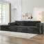 Ensemble de salon modulaire rembourré en velours côtelé 141,6 po Sisler-21901404