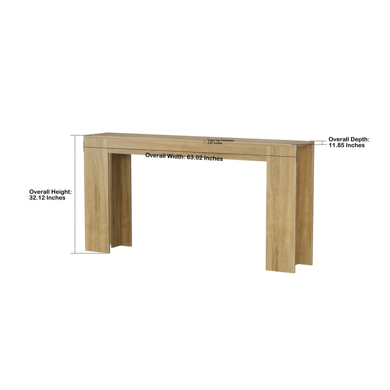 Console extra-longue Classic Classic Farmhouse, Naturel