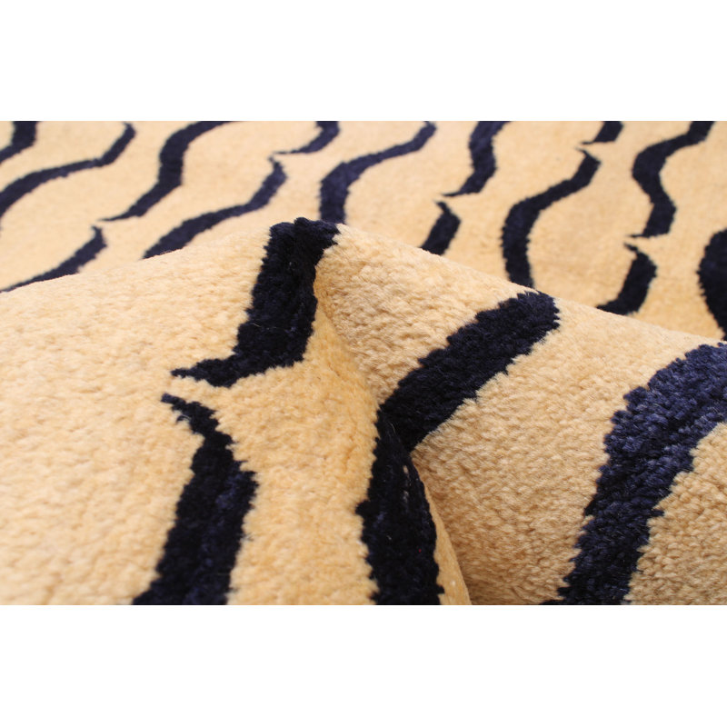 Tapis unique en laine noué à la main 5 pi 7 po x 8 pi 2 po nouvel âge Bartho