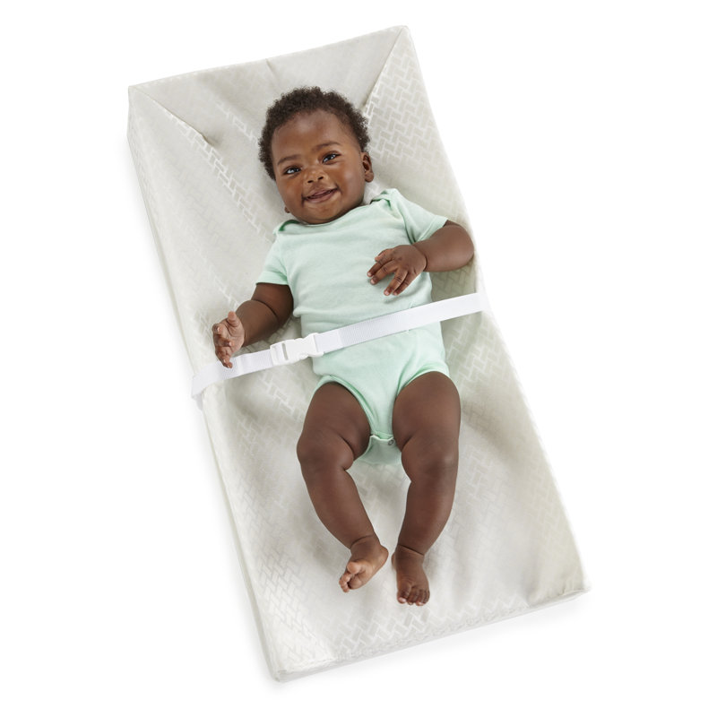 Sealy White Cotton Comfort 3-Sided Contoured Baby Changing Pad