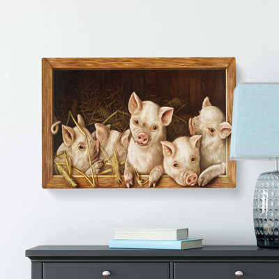 Prize Pigs - Wrapped Canvas Painting