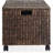 Rolling Filing Cabinet, Espresso - Water Hyacinth File Organizer with Lid and Locking Wheels, Cabinets for Hanging Folders