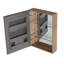 Armoire de salle de bain avec miroir 20 po avec rangement, armoire à pharmacie murale avec porte miroir, tablettes en verre réglables, contreplaqué (MC901BIMO)