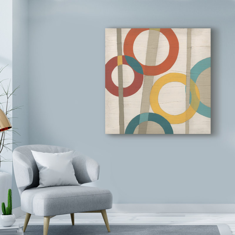 « circulaire logic i », reproduction d’impression sur toile tendue, H 14 po x l 14 po x P 2 po