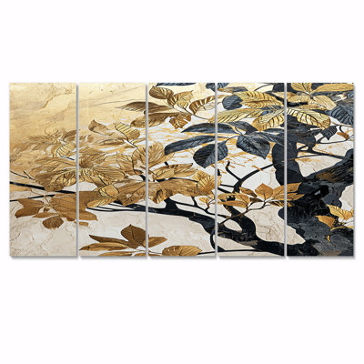 Kessel - Leaves Wall Art Decor 5 Piece