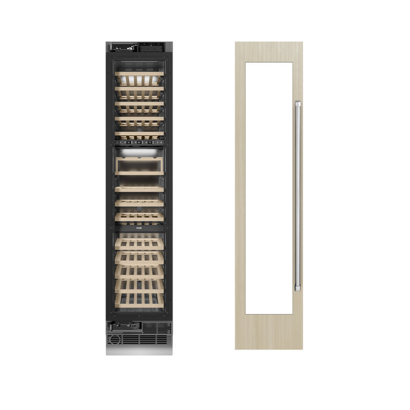 ZLINE 18 in. 9.0 cu. ft. Triple Zone 68 Bottle Panel Ready Left Hinge Column Wine Cooler, Right Handed