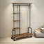 Rustic Industrial 103.5cm Clothes Rack, Garment Rail, Clothes Organiser with Wheels