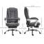 Chaise de bureau en polyester, pivotante, support lombaire, hauteur réglable, appui-tête, repose-pieds, roulettes