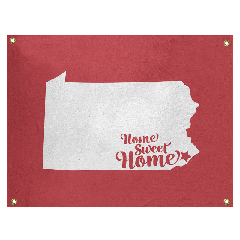Tapisserie murale philadelphia doux pour la maison, H 59 po x l 80 po, Rouge