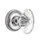 Rope Rosette with Oval Fluted Crystal Door Knob