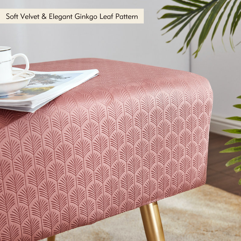 Banc recouverts de tissu d'ameublement, Rose