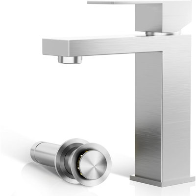 NO - Robinet de salle de bain monocorps et monocommande avec bonde