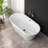 59" x 29.5" Freestanding Soaking Acrylic Bathtub with Drain and Overflow-115692339