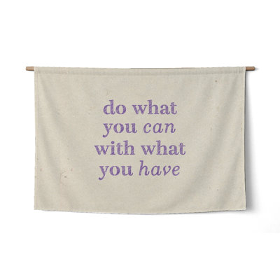 Do What You Can with What You Have — Soft Watercolor Wash — Landscape Woven Wall Tapestry