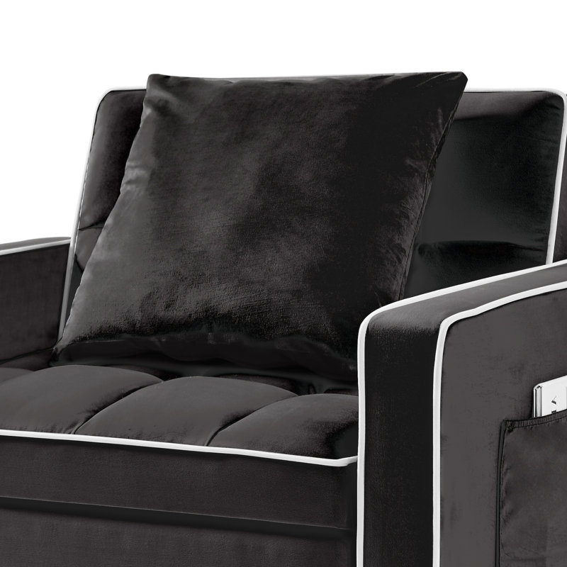 Méridienne inclinable Modern, Noir, noir, noir, noir