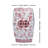 Floral patterned square ceramic stool-1424200863