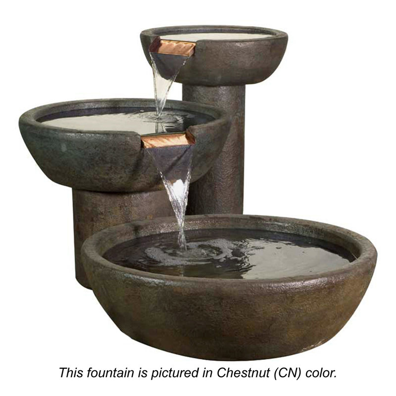 Deco Cast Stone Spill Fountain, Forest Brown