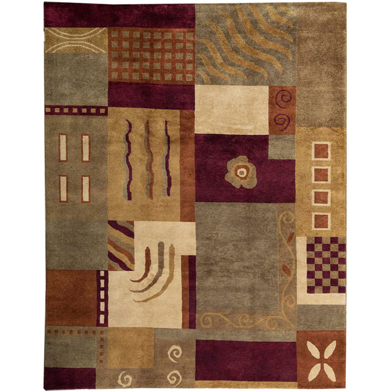 Hand-Knotted High-Quality Brown Area Rug