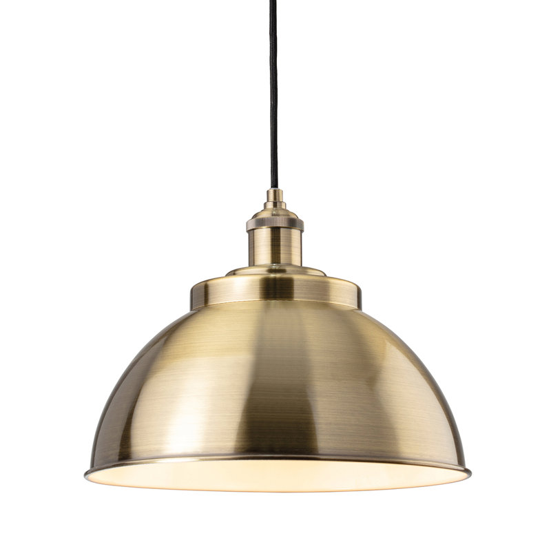 1 - Light Dome Pendant, Antique Brass