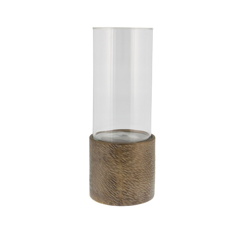 Ouragan cylindrique contemporain en céramique, Brun