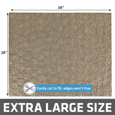 Premium XL Cat Litter Trapping Mat (Debossed Paw Stamp), Traps Mess from Box, Protects Floors, Absorbent, Urine-Proof, Machine Washable, Soft on Kitty Paws (28" x 34") (USA Made)