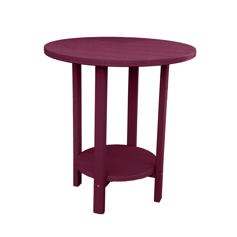 Table bistro Gloridine pour l'extérieur, Rouge foncé