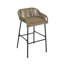 Tabouret de bar d'extérieur brun La Push, ensemble de 2
