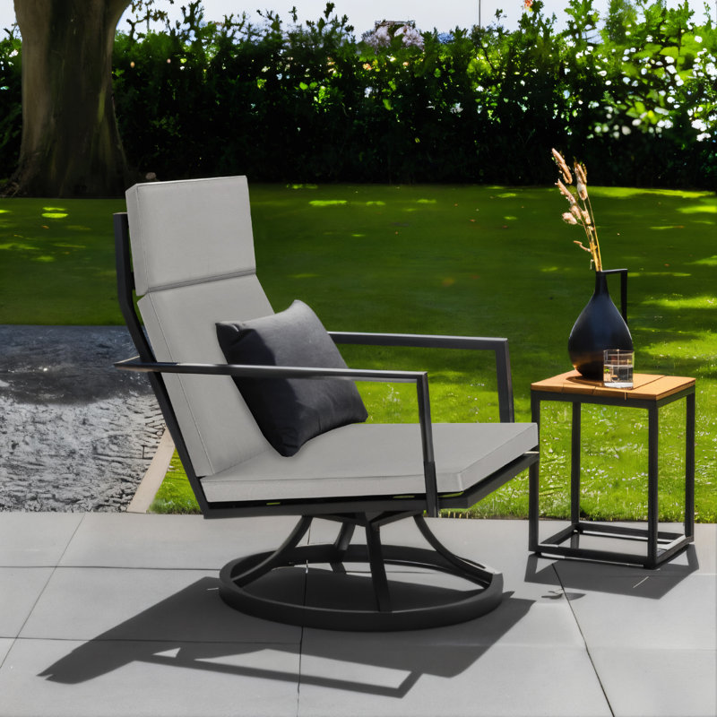 Outdoor Chair Cushion 21 x 20 x 2 Inch Waterproof & Color Fade Resistant High Back Patio Furniture Cushion Replacement with Removable Cover, Ties and Hidden Zipper for Outdoor Dining Chairs