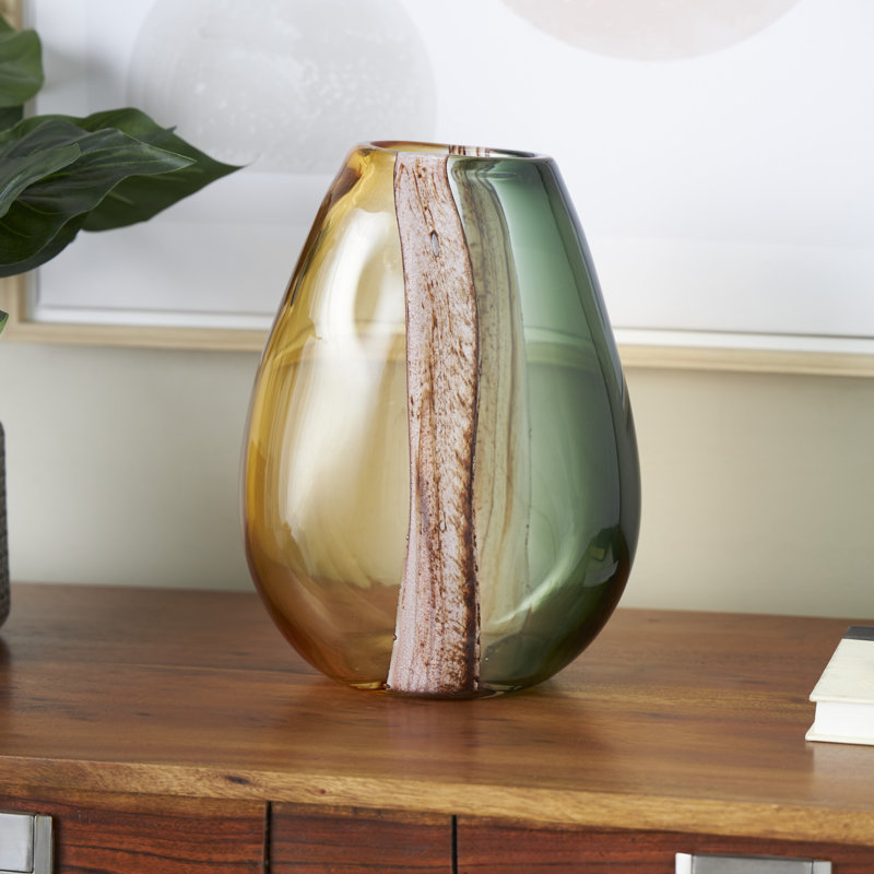 Vase en verre multicolore Northcrest, H 11,15 po x l 8,25 po x P 5,05 po